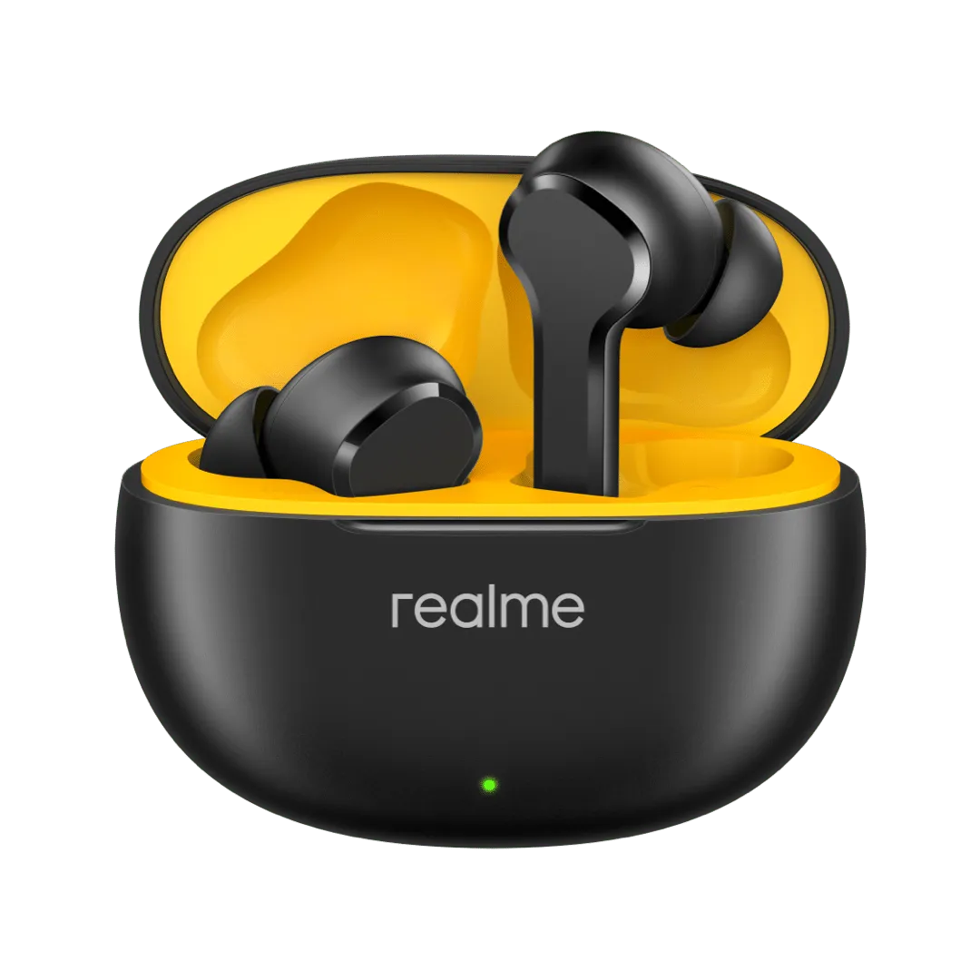 Realme Earbuds T100 TWS, 28 Stunden Gesamtwiedergabe, fortschrittlicher Treiber und Membran, erstklassige Techniken und Materialien, KI-Geräuschunterdrückung für Anrufe