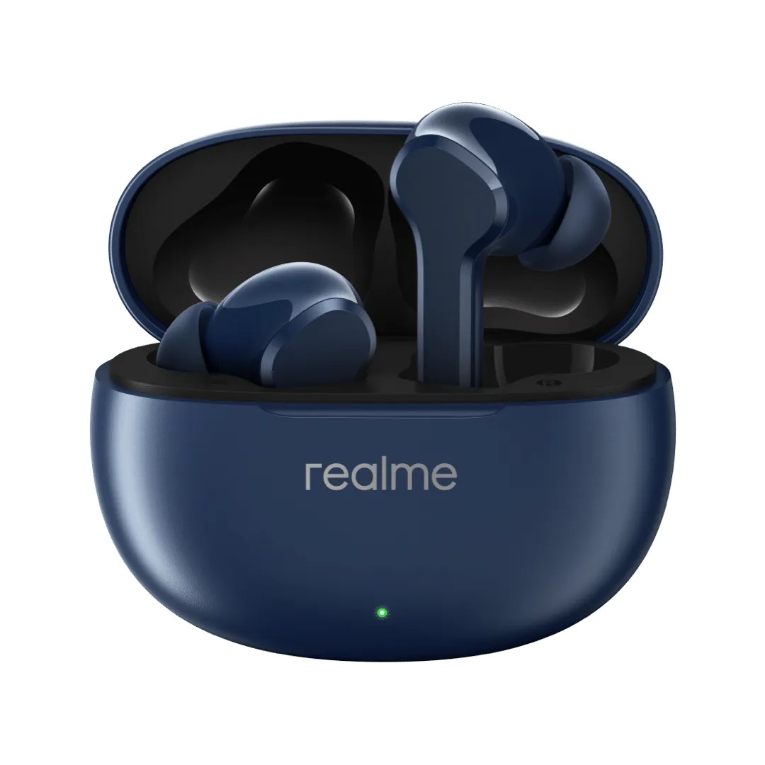Słuchawki douszne Realme T100 TWS, 28-godzinne odtwarzanie, zaawansowany sterownik i membrana, najwyższej klasy techniki i materiały, redukcja szumów AI podczas połączeń