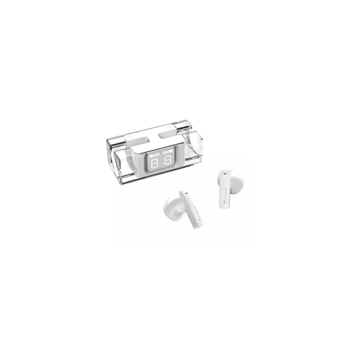 Lb04C Newest LED Display Bluetooth 5.3 Earbuds Wholesale Wireless Headphone Handfree Transparent Headset In Ear Stream Earphone