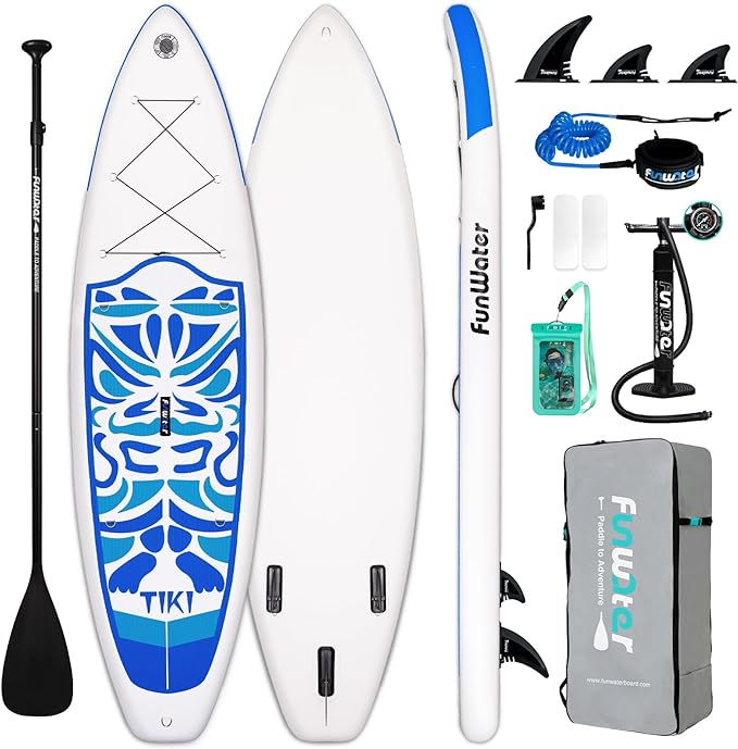 FunWater SUP Inflatable Stand Up Paddle Board Kit TIKI1O'6"INFLATABLEPADDLE BOARD