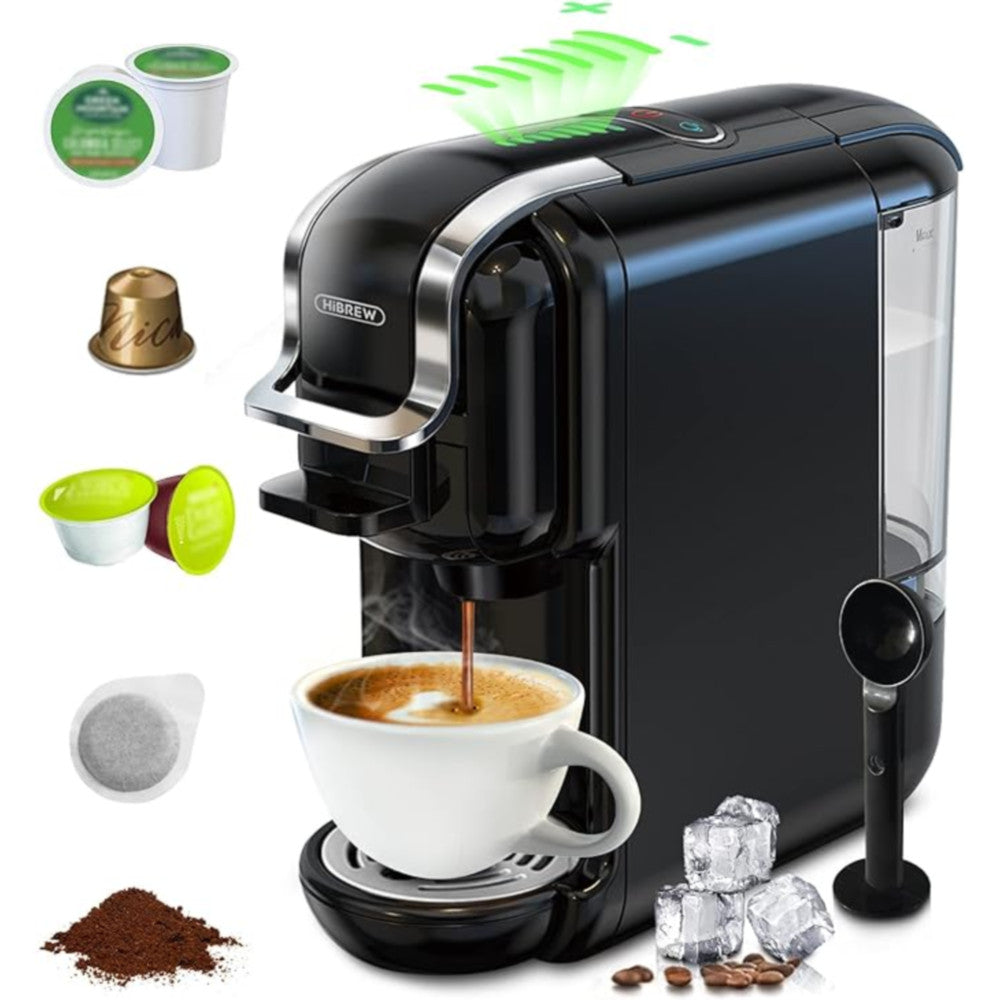 HiBREW H2B 5-in-1 Pods Coffee Maker, 19 Bar Espresso Machine for Pods